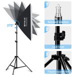 PULUZ Softbox-Beleuchtungsset, 2 Stück, 50 x 70 cm, professionelle Fotostudio-Fotografie-Lichtausrüstung mit 2 x E27-Fassung, Fotografie-Beleuchtungsset, 2 PCS Single Bulb EU Plug, 2 PCS Single Bulb US Plug – Bild 4