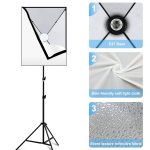 PULUZ Softbox-Beleuchtungsset, 2 Stück, 50 x 70 cm, professionelle Fotostudio-Fotografie-Lichtausrüstung mit 2 x E27-Fassung, Fotografie-Beleuchtungsset, 2 PCS Single Bulb EU Plug, 2 PCS Single Bulb US Plug – Bild 5
