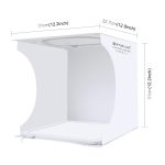 PULUZ 30 cm Klappring Lichttafel Fotobeleuchtung Studio Schießzelt Box Kit Box mit schattenlosem Lichtpanel – Bild 3