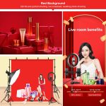 PULUZ 2x2m Photo Studio Hintergrundunterstützung Stand Hintergrund Crossbar Bracket Kit mit rot / blau / grünem Hintergrund – Bild 9