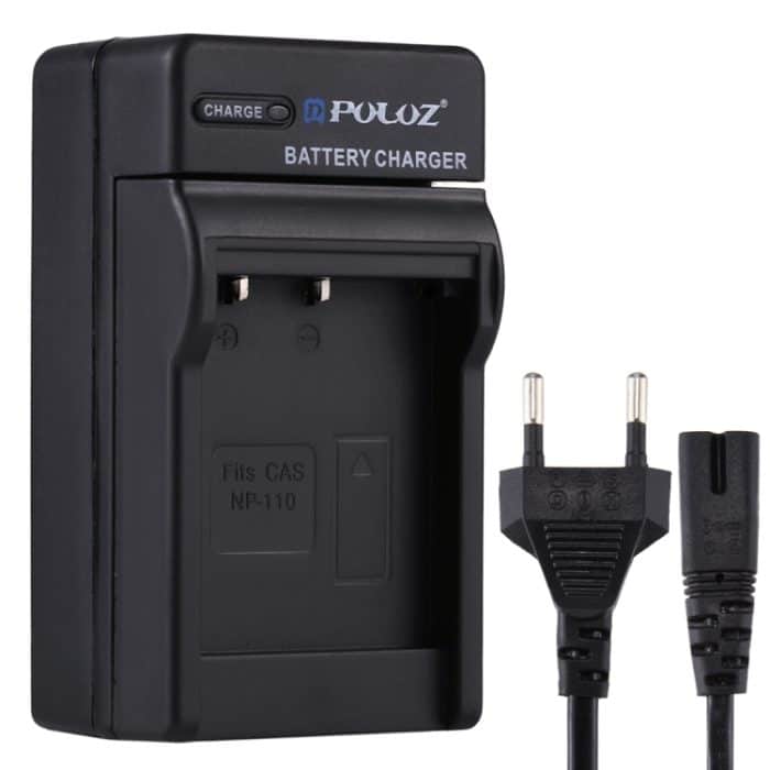 PU2215.jpg PULUZ EU Plug Batterieladegerät mit Kabel für Casio NP-110 Batterie – Bild 1