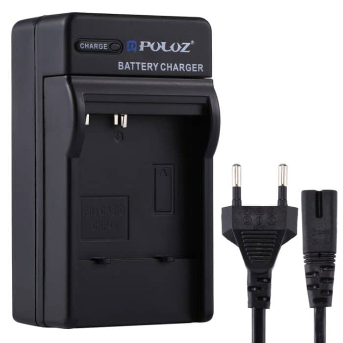 PULUZ EU Plug Batterieladegerät mit Kabel für CASIO CNP40 Batterie – Bild 1