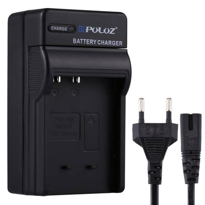 PULUZ EU Plug Batterieladegerät mit Kabel für Casio CNP120 Batterie – Bild 1