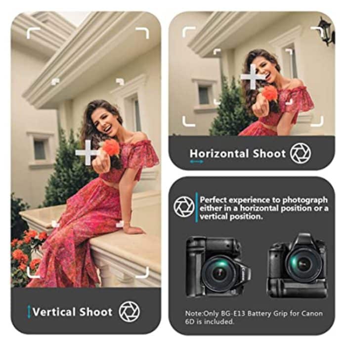 PULUZ Vertikaler Kamera-Batteriegriff für Canon EOS 6D Mark II – Bild 7