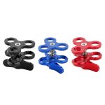 PULUZ Dreifach-Kugelklemme, Nahloch-Tauchkamera-Halterung, CNC-Aluminium-Feder-Taschenlampenklemme für Tauch-Unterwasser-Fotografiesystem, Triple Ball Close Hole(Black), Triple Ball Close Hole(Blue), Triple Ball Close Hole(Red – Bild 2