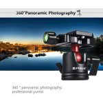 PULUZ Pocket Mini Microspur Fotos Stativhalterung aus Magnesiumlegierung mit 360-Grad-Kugelkopf für DSLR und Digitalkamera, einstellbare Höhe: 24,5-57 cm, maximale Belastung: 3 kg – Bild 5