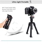 PULUZ Pocket Mini Microspur Fotos Stativhalterung aus Magnesiumlegierung mit 360-Grad-Kugelkopf für DSLR und Digitalkamera, einstellbare Höhe: 24,5-57 cm, maximale Belastung: 3 kg – Bild 6
