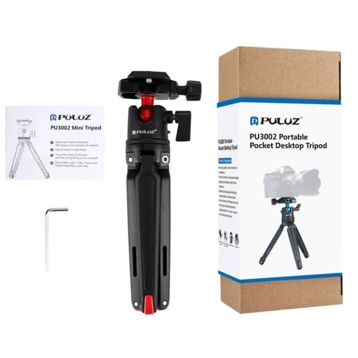 PULUZ Pocket Mini Metall Desktop-Stativhalterung mit 360-Grad-Kugelkopf für DSLR- und Digitalkameras, einstellbare Höhe: 11-21 cm – Bild 11