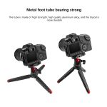 PULUZ Pocket Mini Metall Desktop-Stativhalterung mit 360-Grad-Kugelkopf für DSLR- und Digitalkameras, einstellbare Höhe: 11-21 cm – Bild 6