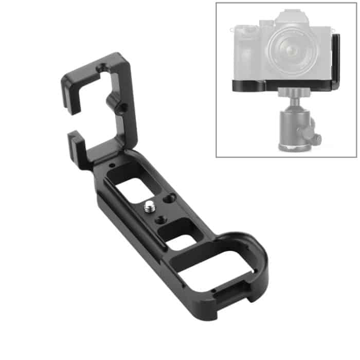 PU3039B.jpg PULUZ 1/4 Zoll Vertical Shoot Schnellwechsel-L-Plattenhalterung Basishalter für Sony A7R / A7 / A7S, For Sony A7R (Black), For Sony A7R (Red) – Bild 1