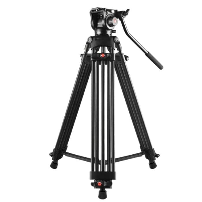 PULUZ Professionelles, robustes Video-Camcorder-Stativ aus Aluminiumlegierung mit Fluid-Drag-Kopf für DSLR-/Spiegelreflexkameras, verstellbare Höhe: 80–160 cm, 80-160cm Tripod – Bild 2