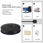 PULUZ 30 cm USB-elektrischer rotierender Drehteller, Präsentationsständer, Videoaufnahme-Requisiten, Drehteller für Fotografie, Belastung 10–20 kg, 30cm Load Load 10-20kg  Black, 30cm Load Load 10-20kg White – Bild 4