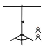 67 cm T-förmiger Fotostudio-Hintergrundstützständer, Hintergrund-Querstangenhalterung mit Clips, ohne Hintergrund, Backdrop Stand
