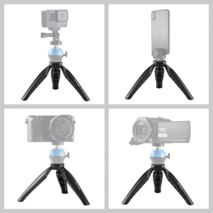PULUZ Einfache Mini-ABS-Tischstativhalterung mit 1/4-Zoll-Schraube für DSLR- und Digitalkameras, Arbeitshöhe: 9 cm, ABS Tripod – Bild 4