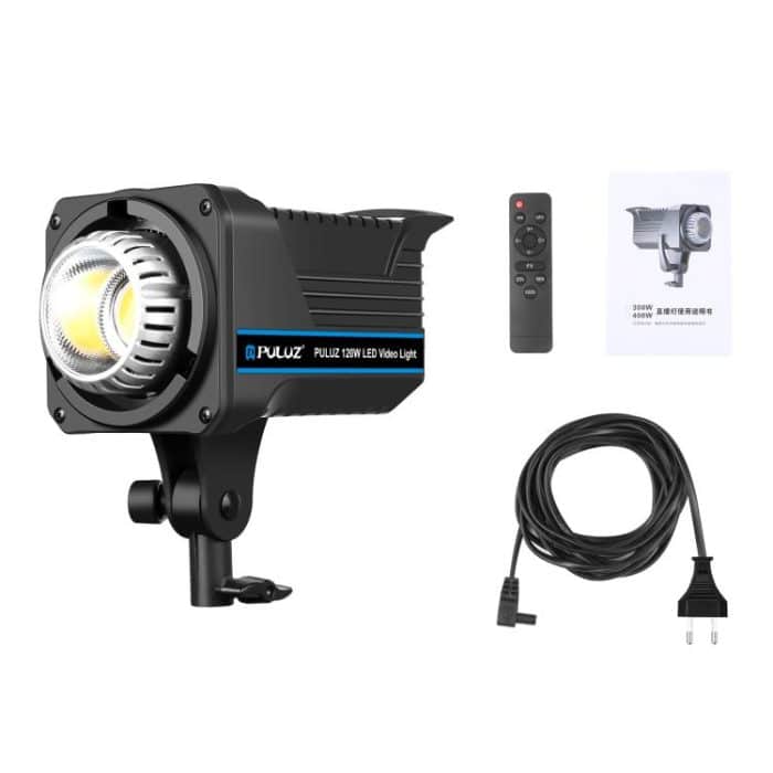 PULUZ 220 V 150 W Studio-Videoleuchte, 3200 K-5600 K, zwei Farbtemperaturen, integriertes Wärmeableitungssystem mit Fernbedienung, 120W 2700K-6500K EU Plug, 120W 2700K-6500K UK Plug, 120W 2700K-6500K US Plug – Bild 10