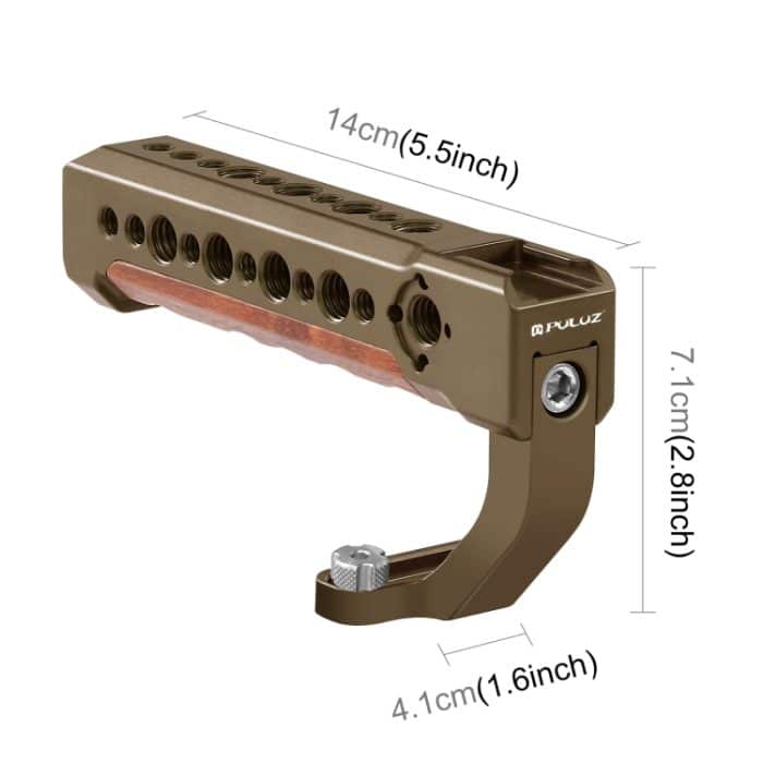 PULUZ Kamera-Obergriff aus Holz mit Kaltschuhhalterung für spiegellose Kamerakäfigstabilisierung, For Mirrorless Camera Handle – Bild 2