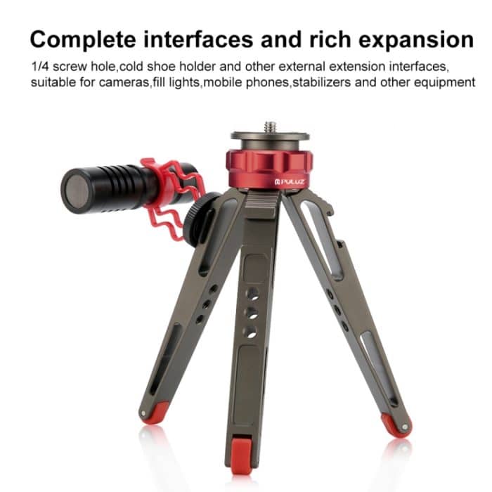 PULUZ Desktop-Vlogging-Live-Stativhalter mit Kaltschuhbasis für DSLR- und Digitalkameras, einstellbare Höhe: 7,5–14,5 cm, Desktop Live Tripod – Bild 4