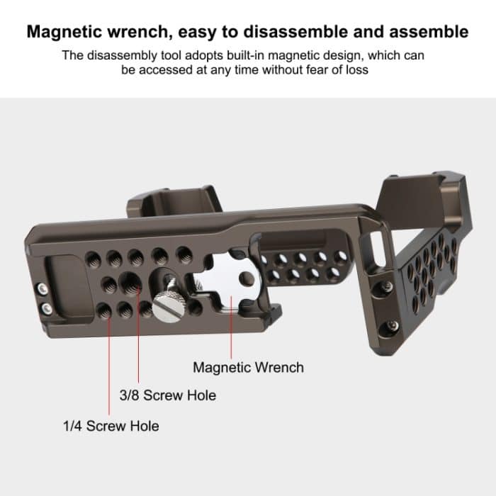 PULUZ Videokamera-Käfigstabilisator für Sony A7 III & A7M3 / A7R3 & A7R III, ohne Griff, For Sony A7 III Cage – Bild 4