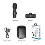 PULUZ Wireless Lavalier Noise Reduction Reverb-Mikrofon für 8-Pin-Gerät, unterstützt das Aufladen des Telefons, 8 Pin Wireless Microphone – Bild 10