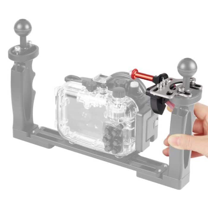 PULUZ Verschlussauslöser-Verlängerungsadapter-Hebelhalterung für Unterwasserarmsystem, Trigger 2(Red) – Bild 4