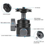 PULUZ 360 Panorama-Stativ-Kugelkopfadapter aus Aluminiumlegierung mit Knopfverriegelung, 360 Panorama – Bild 3