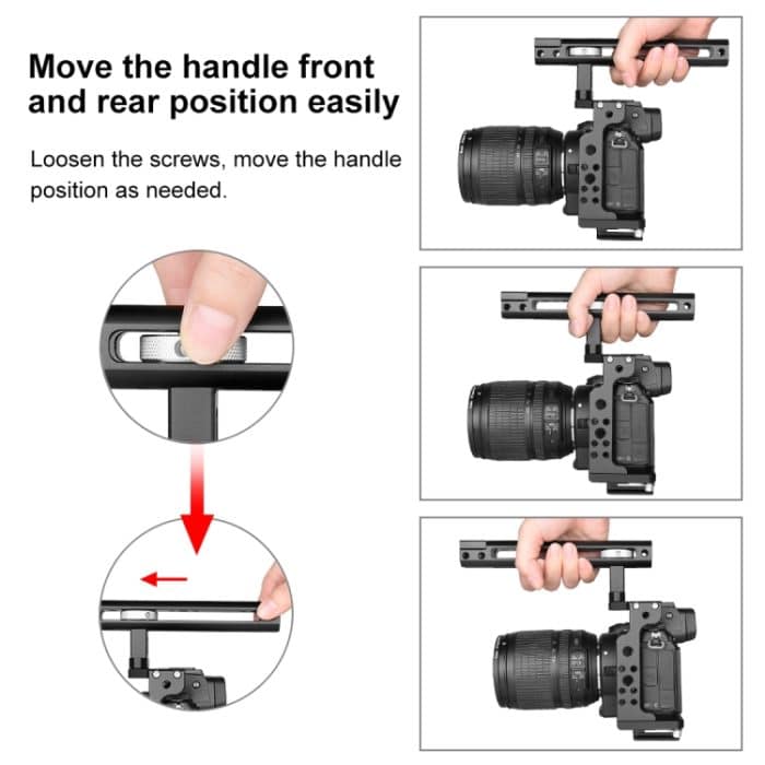 PULUZ Videokamerakäfig Filmausrüstung mit Griff für Nikon Z6 / Z7, For Nikon Z6 / Z7 Cage with Handle – Bild 5