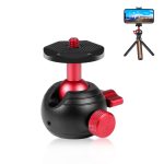 PULUZ 360-Grad-Panorama-Stativ-Kugelkopf-Adapter aus Metall, 360 Panorama (Red)
