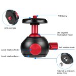 PULUZ 360-Grad-Panorama-Stativ-Kugelkopf-Adapter aus Metall, 360 Panorama (Red) – Bild 4