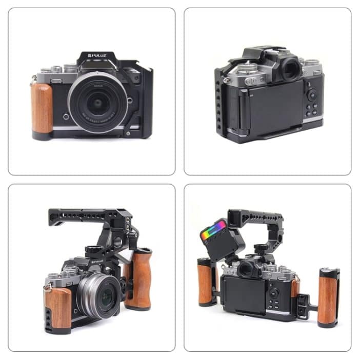 Für Nikon ZFC PULUZ Holzgriff Metall Kamera Käfig Stabilisator Rig – Bild 7