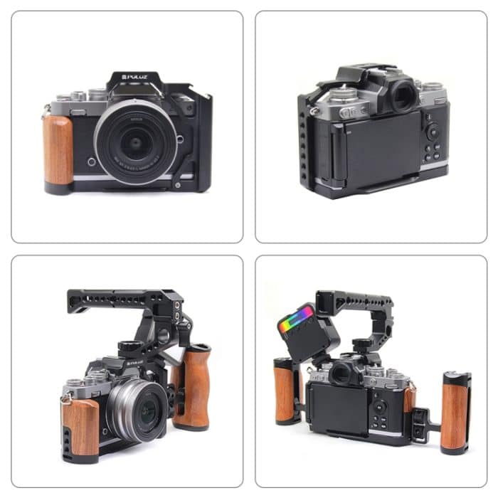 Für Nikon ZFC PULUZ Holzgriff Metall Kamera Käfig Stabilisator Rig, For Nikon ZFC – Bild 7