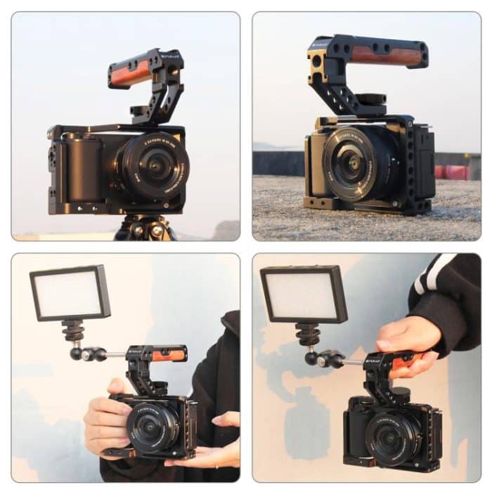 PULUZ 3/8 Zoll Kamera Holzgriff oben mit Kaltschuhhalterung, 3/8 Top Handle – Bild 7