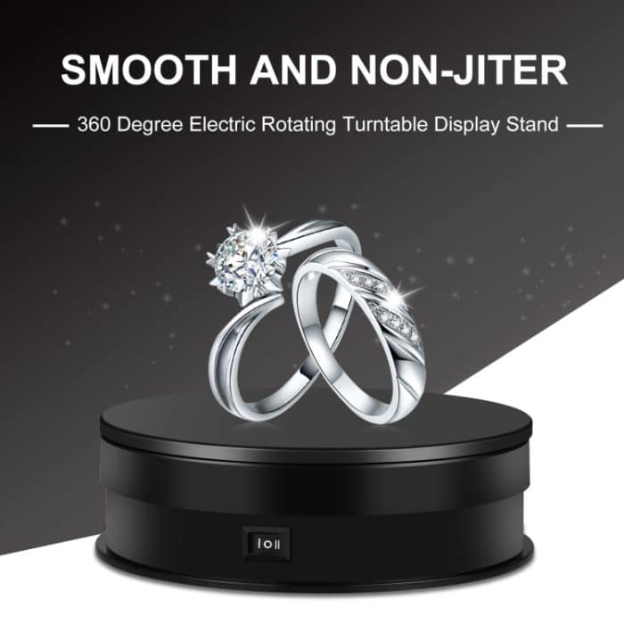 PULUZ 15 cm drehbarer Drehteller-Ausstellungsständer mit einstellbarer Geschwindigkeit, Belastung: 3 kg, 15cm Load 3kg Black, 15cm Load 3kg White – Bild 9