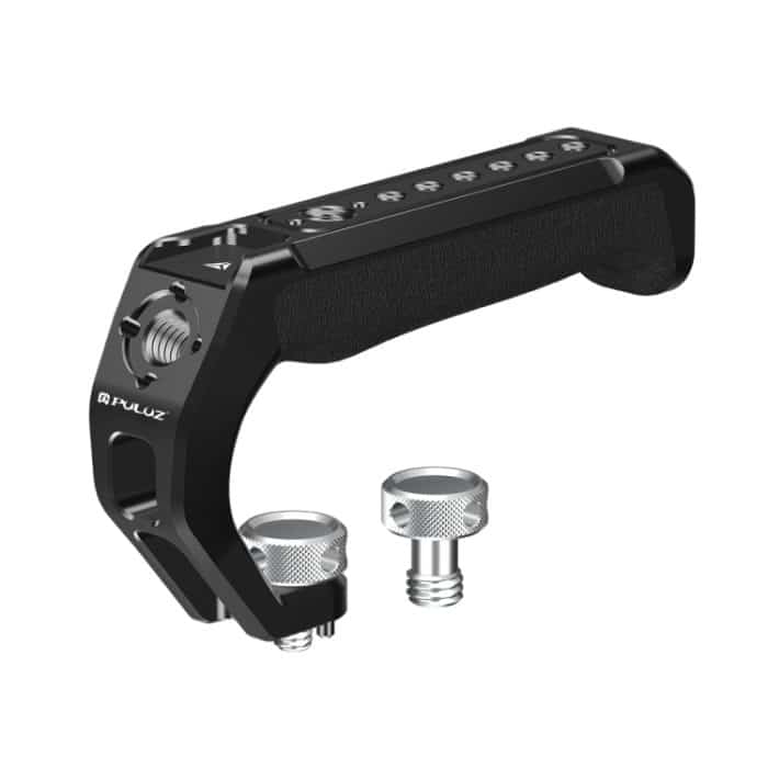 PULUZ Arri Metall-Silikon-Obergriff mit Kaltschuhhalterung für spiegellosen Kamerakäfigstabilisator, Metal Silicone Top Handle – Bild 2