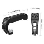 PULUZ Arri Metall-Silikon-Obergriff mit Kaltschuhhalterung für spiegellosen Kamerakäfigstabilisator, Metal Silicone Top Handle – Bild 3