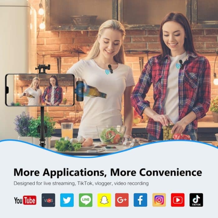 PULUZ kabellose Lavalier-Reverb-Mikrofone mit Rauschunterdrückung für Typ-C-Telefone, Typ-C-Empfänger und Dual-Mikrofone, Type-C Receiver and Dual Microphones – Bild 9