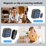 PULUZ Magnetisches Lavalier-Funkmikrofon mit Ladekoffer, Typ-C-RX-Empfänger und 2 TX-Mikrofonen, Type-C 2 TX + 1 RX, with Charging Case Box – Bild 9