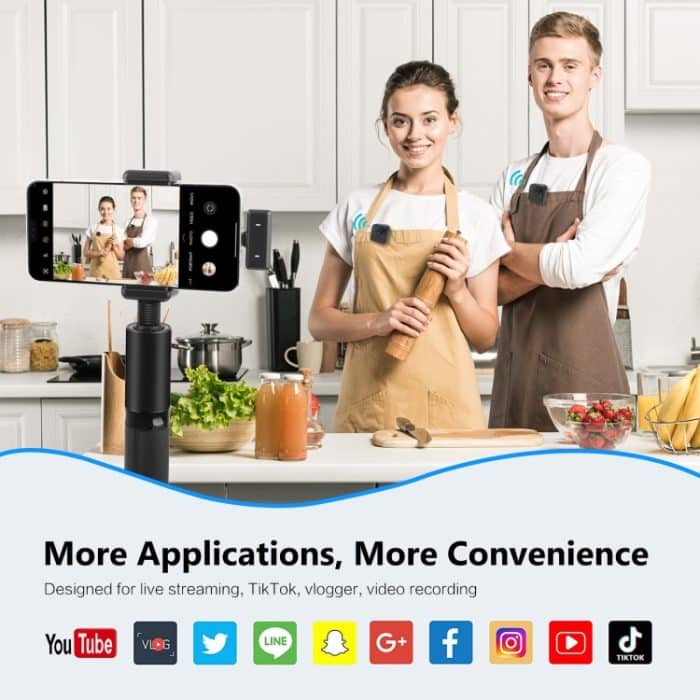 PULUZ Magnetisches Lavalier-Funkmikrofon mit Ladekoffer, Typ-C-RX-Empfänger und 2 TX-Mikrofonen, Type-C 2 TX + 1 RX, with Charging Case Box – Bild 10