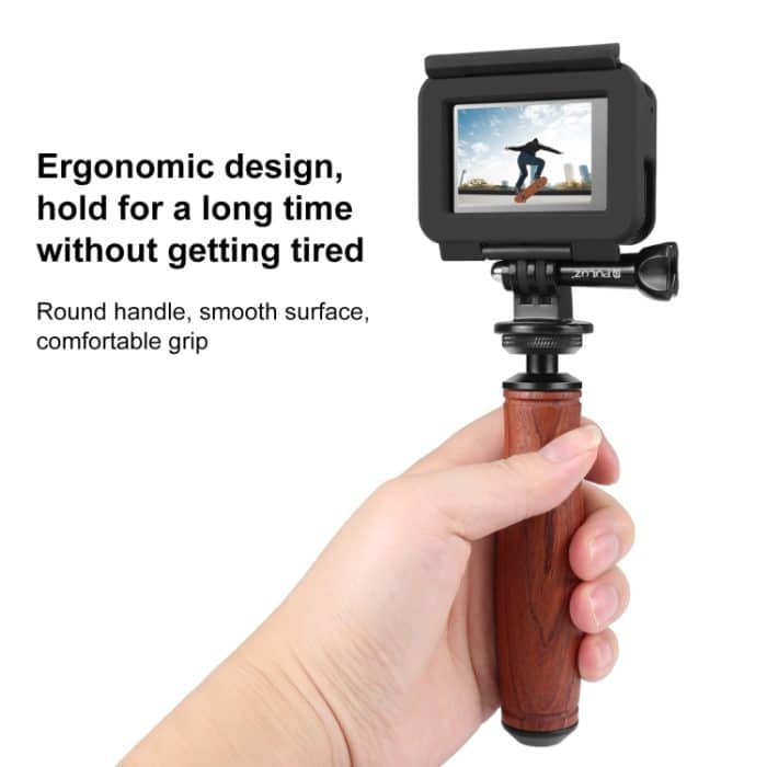 PULUZ Holzgriff Kameragriff Stabilisator Handgriff – Bild 4