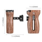 PULUZ Universal Slide Quick Release Seitlicher Holzgriff mit Cold Shoe Mount für Kamerakäfigstabilisator – Bild 2