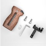 PULUZ Universal Slide Quick Release Seitlicher Holzgriff mit Cold Shoe Mount für Kamerakäfigstabilisator – Bild 9