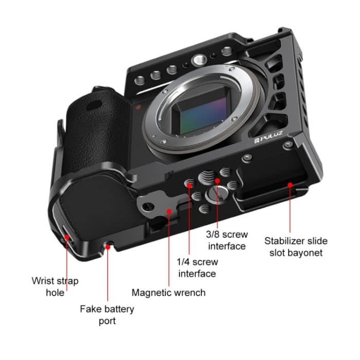 Für Sony A6500/A6400/A6300/A6000 PULUZ Metall Kamera Käfig Expansion Montieren Stabilisator Rig, For Sony A6500 / A6400 / A6300 / A6000 – Bild 4