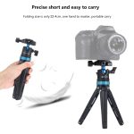 PULUZ Pocket Mini verstellbare Desktop-Stativhalterung aus Metall mit 360-Grad-Kugelkopf für DSLR- und Digitalkameras, einstellbare Höhe: 11–20,2 cm, Tripod with Head(R), Tripod with Head(L) – Bild 8