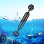 PULUZ 5 Zoll 13 cm Länge 20,8 mm Durchmesser Doppelkugeln Schwimmarm aus Kohlefaser, Kugeldurchmesser: 25 mm, 5 inch Black, 5 inch Blue, 5 inch Red