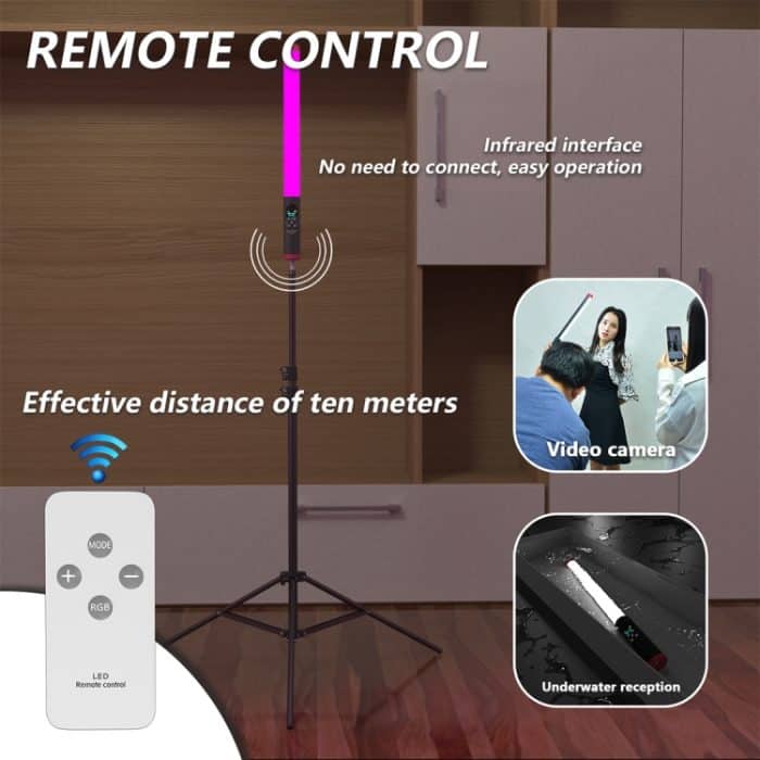 PULUZ RGB 114 LEDs Wasserdichter Fotografie-Handlichtstab mit Fernbedienung, 114 LEDs Waterproof  RGB Fill Light – Bild 7