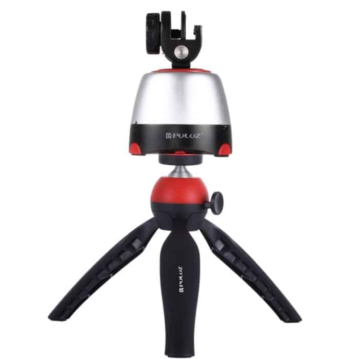 PULUZ Elektronischer 360-Grad-Dreh-Panoramakopf + Stativhalterung + GoPro-Klemme + Telefonklemme mit Fernbedienung für Smartphones, GoPro, DSLR-Kameras, Head Tripod, Pano Head Tripod, Head Tripod(US) – Bild 7