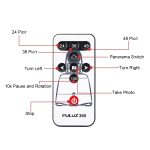PULUZ Elektronischer 360-Grad-Dreh-Panoramakopf + Stativhalterung + GoPro-Klemme + Telefonklemme mit Fernbedienung für Smartphones, GoPro, DSLR-Kameras, Head Tripod, Pano Head Tripod, Head Tripod(US) – Bild 10