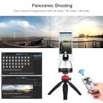 PULUZ Elektronischer 360-Grad-Dreh-Panoramakopf + Stativhalterung + GoPro-Klemme + Telefonklemme mit Fernbedienung für Smartphones, GoPro, DSLR-Kameras, Head Tripod, Pano Head Tripod, Head Tripod(US) – Bild 13