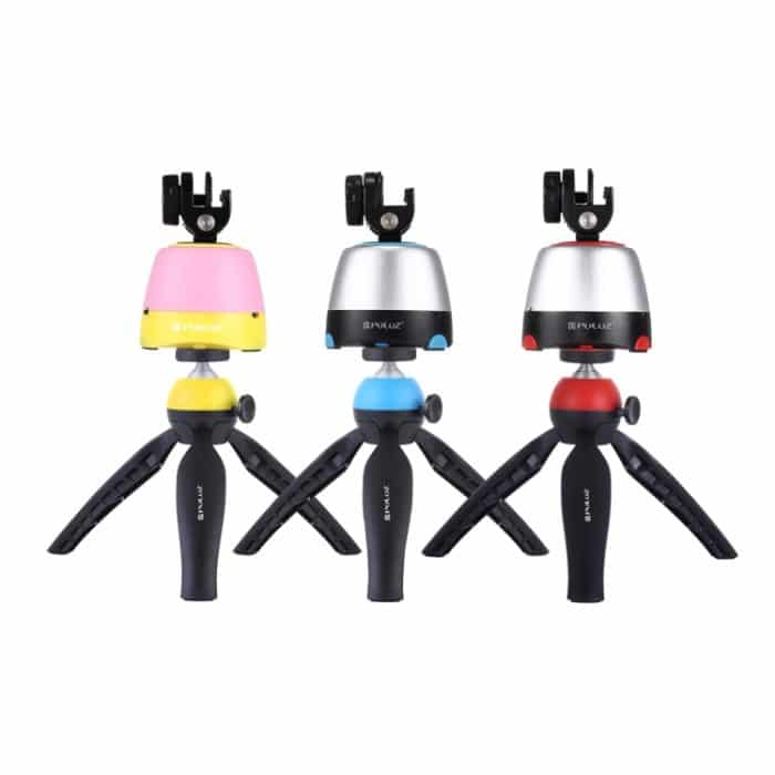 PULUZ Elektronischer 360-Grad-Dreh-Panoramakopf + Stativhalterung + GoPro-Klemme + Telefonklemme mit Fernbedienung für Smartphones, GoPro, DSLR-Kameras, Head Tripod, Pano Head Tripod, Head Tripod(US) – Bild 2