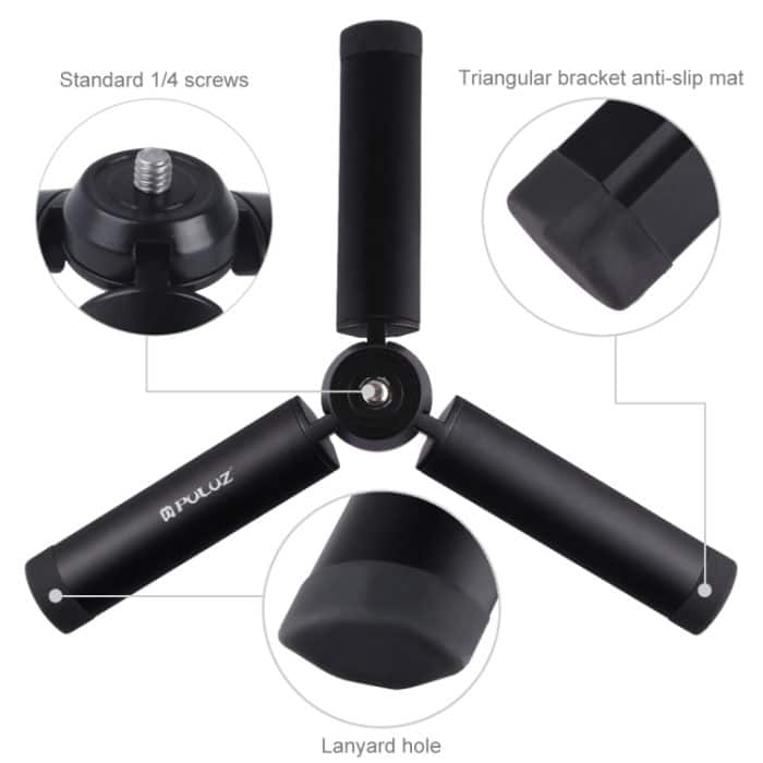 PULUZ Mini Pocket Metal Desktop-Stativhalterung mit 1/4 Zoll Schraube für DSLR- und Digitalkameras, Last: 10 kg – Bild 4