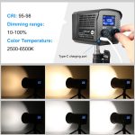 PULUZ 60W Studio-Videoleuchte 2500K-6500K Zweifarbtemperatur Professionelles Fotografie-Fülllicht, 60W Studio Video Light – Bild 6